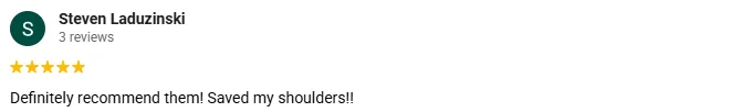 Regenerative Medicine Houston TX Testimonial Steven L A 5-star Google review for Houston Regen-U Med praising shoulder pain relief